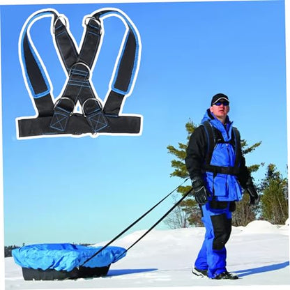 Sled Harness Adjustable Heavy Duty Reinforced Pull up Belt for Resistance Training, Enhancing Leg, Calf, Back, Chest, Shoulder Weighted Belt Sled Pulling