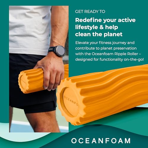 Oceanfoam Ripple Roller - Small Foam Roller for Physical Therapy (Gold) - color: Gold