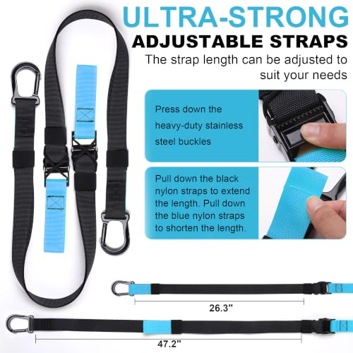Home Resistance Training Kit with Adjustable Suspension Straps for Workouts - color: Blue