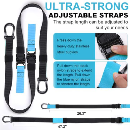 Home Resistance Training Kit with Adjustable Suspension Straps for Workouts - color: Blue