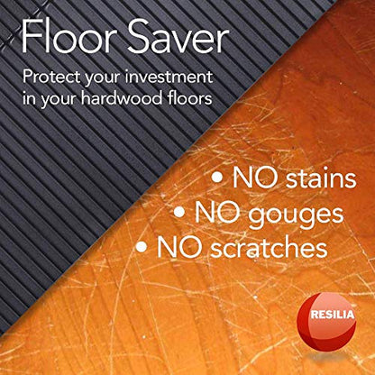 RESILIA Heavy-Duty Protective Floor Mat for Exercise Equipment, Heavy Duty and Easy-to-Clean Design Protects Floors, for Gym Use, Weightlifting, Training, Made in The USA