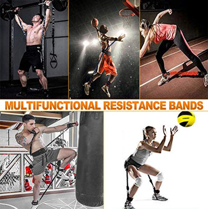 Boxing Resistance Bands Set for Speed and Agility, Workout Band Ankle Exercise Bands Legs Ankle Straps for Resistance Training Enhance Explosive Power - color: Blue-150lbs