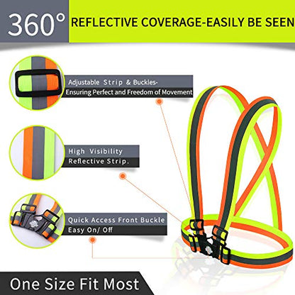 High Visibility Safety Vest,10 Packs,Lightweight,Adjustable & Elastic Vest,Hi Vis Reflective Strips, Fit for Men & Women, Construction,Cycling, Runnning, Surveyor, (Yellow) - color: Yellow-10packs
