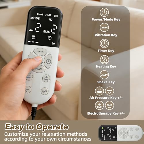 Lower Back Massager, Upgraded 4-in-1 Lumbar Traction Device with Heat, Electrotherapy, Vibration, Design to Support Lower Back & Sciatica Pain Relief for Home Use