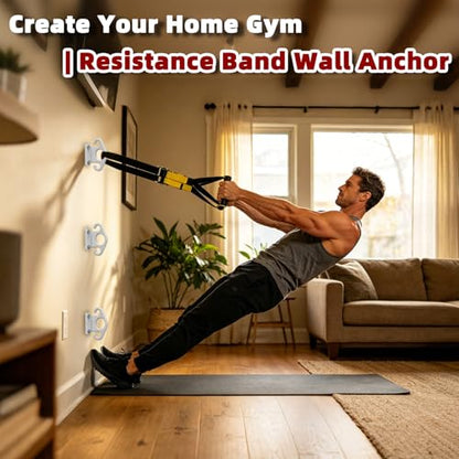 Resistance Band Wall Anchor Kit（3PCS, Wall Mount Training Anchor System for Resistance Bands, Exercise Bands, Home Gym Workout & Physical Therapy Strength Training