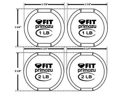 FIT Neoprene Dumbbells (Pairs & Sets) - color: b) SET OF 4: 1LB + 2LB PAIRS