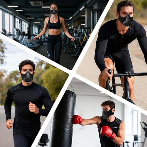 High Altitude Mask, Training Workout Mask Men to Improve Lung Capacity, 24 Level Breathing Resistance Fitness Mask to Upgrade Endurance, for All Sport: Running, Cardio, Cycling, Gym
