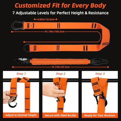 Pull Up Assistance Bands 300lbs, Adjustable Heavy Duty Resistance Band for Pull Up Bar Workout, Pullup Assist Bands with Feet Rest | Home Gym Fitness Exercise Strength Training