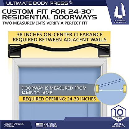 Ultimate Body Press Wall Mounted Doorway Pull Up Bar - style: Angled Ergonomic Bar