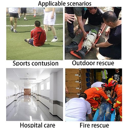 Portable Spine Board Stretcher - Folding Stretcher for Mcal Emerncies & Patient Transport with Safe Str - Ideal for Hospitals & First Responders