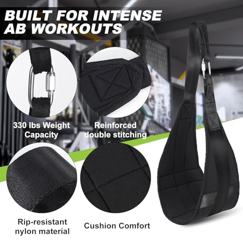 Hanging Ab Straps for Pull Up Bar, Fitness Abdominal Slings Straps for Core Strength Training, Pull Up Straps for Abdominal Leg Raise Exercise Fitness Workout Strength Training