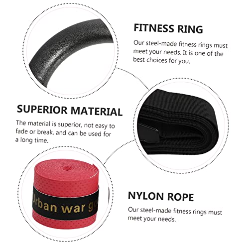 2pcs Home Fitness Rings Adjustable Gymnastics Equipment for Strength Training Material Convenient for Home Use