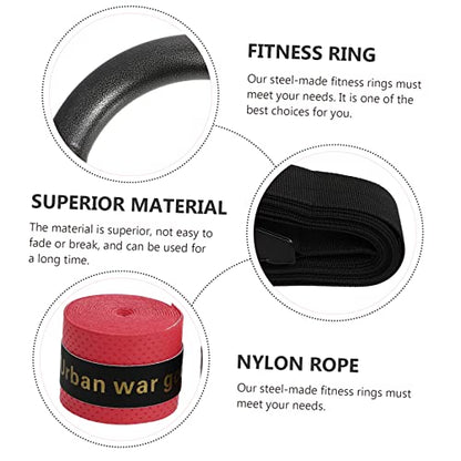 2pcs Home Fitness Rings Adjustable Gymnastics Equipment for Strength Training Material Convenient for Home Use