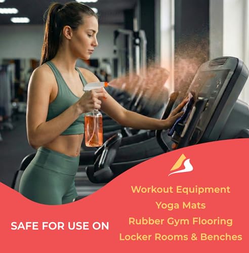 SwaytAway Fitness Mat Cleaner Concentrate – 32oz/Make 4 Gal - No-Slip No-Residue Citrus Essential Oil Formula – USA Made Aromatherapy Yoga Mat Spray for Home & Studio – Natural Cleaning Solution