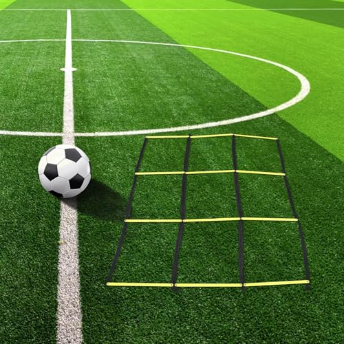 Kisangel Football Ladder: Nine-Square Agility Ladder for Soccer Training - Athletic Speed Training Tool for Footwork - Football Agility and Fitness Workouts Supply