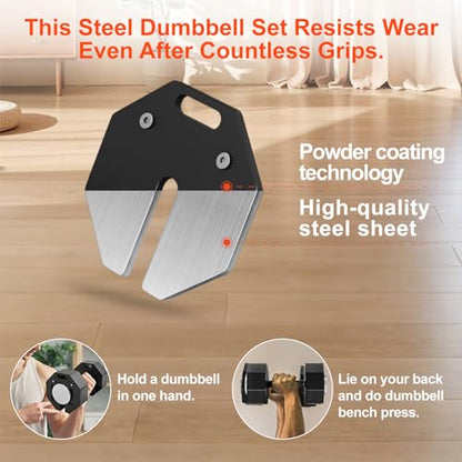 Adjustable Dumbbell Sets 50/80/90LBSX2 Durable Steel Build, Free Weights Dumbbells Set with Barbell/Kettlebell Handle with Srew Sets 3-in-1 Multifunctional Dumbbell Fitness Exercises for Home Gym Suitable Men/Women 50/80/90LBX2