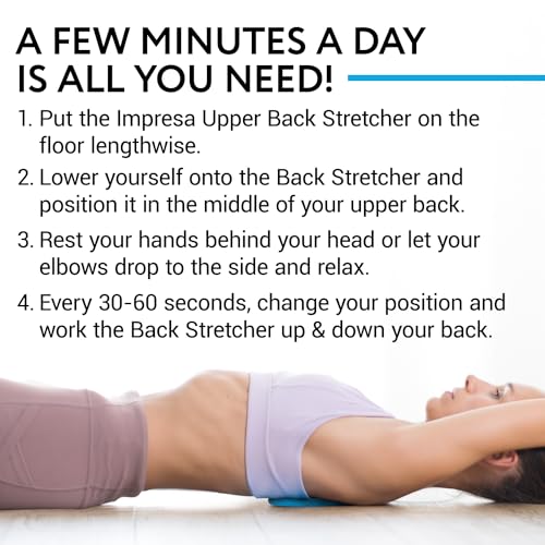IMPRESA Upper Back Stretcher - Pack of 2, One Size Spinal Decompression & Posture Correction - Thoracic Spine Stretch & Flexibility - Pain Relief & Upper Back Pain Stretches