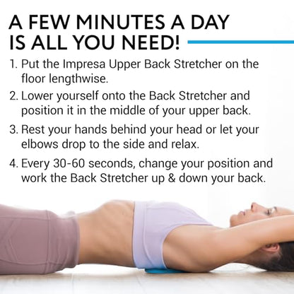 IMPRESA Upper Back Stretcher - Pack of 2, One Size Spinal Decompression & Posture Correction - Thoracic Spine Stretch & Flexibility - Pain Relief & Upper Back Pain Stretches