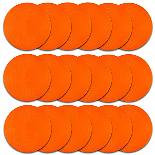 Poly Spots Spot Markers 9 Inch Multicolor Floor Dots - style: 18Pcs Red-orange