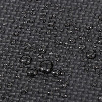 F2C 6 Pieces Puzzle Exercise Mat EVA Foam Interlocking Tiles with 12 End Borders for Gym Home Exercise Workout Floor Protecting Black