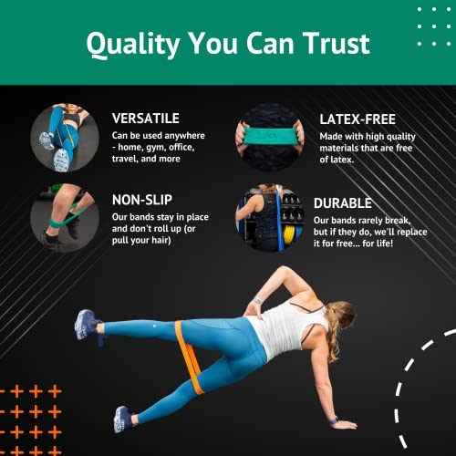 Pure Band - Latex-Free Professional Resistance Bands for Working Out, Stretching, Rehab, & Physical Therapy - Premium, Stretch Bands for Exercise & Recovery - Super Strong Exercise Bands - color: GREEN - HEAVY RESISTANCE