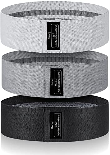 Bundle Set of 8 Resistance Bands for Workout, 5 Latex Exercise Bands and 3 Fabric Booty Bands with 2 Portable Bags