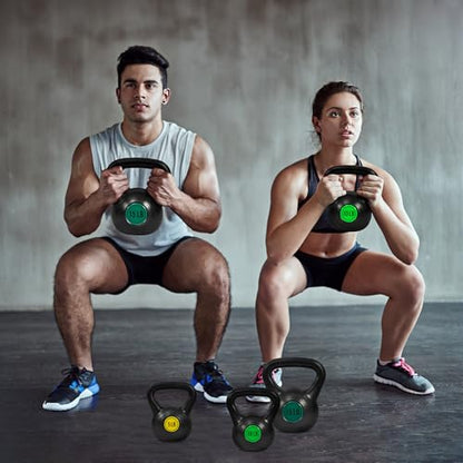 Fitvids Kettlebell Sets Piece Strength Training KettleBells Weight Set - style: 50LB Set of 4: 5/10/15/20LB