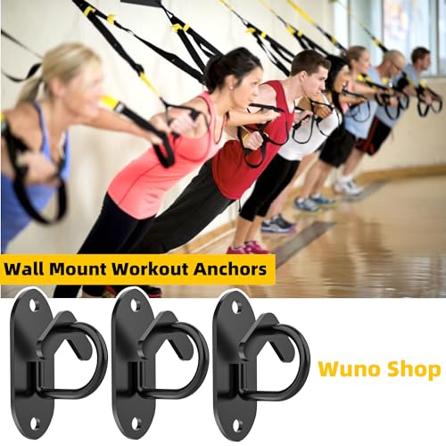 Resistance Band Wall Anchors System, Wall Mount Workout Anchors for Exercise Bands, Space-Saving Home Gym Hooks for Different Levels Strength Training,Fitness