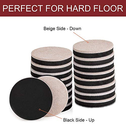 Felt Furniture Sliders, 20pcs-3 1/2” Furniture Sliders for Carpet, Furniture Pads Hardwoods Floors, Heavy Furniture Movers Sliders, Reusable Moving Pads, Floor Protectors for Carpet
