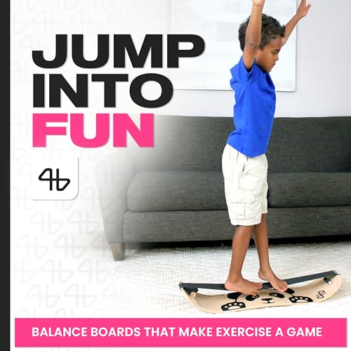 Balance Board for Kids - Slackline Wooden Wobble Board - color: Playtime