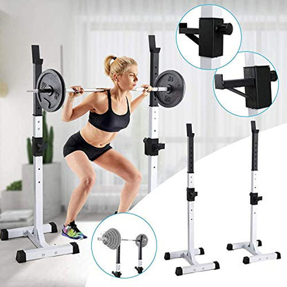 Folding Dumbbell Bench Fitness Adjustable Squat Rack Dipping Station Barbell Rack Dip Stand Fitness Bench Press Equipment Home & Gym Racks Stands
