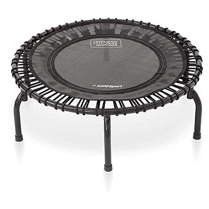 JumpSport 220 in Home Cardio Fitness Rebounder - Mini Trampoline with Handle Bar Accessory, Premium Bungees and Workout DVD