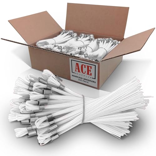 ACE Supply White Marking Whiskers - 250 Pack - Durable Marking Set - Use As Survey Stakes, Construction Markers, Or Trail Markers - color: White, size: 250 Pack