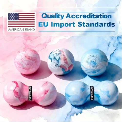 Massage Lacrosse Balls for Myofascial Release, Quality Certification, Massage Deep Tissue for Back and Shoulder, Trigger Point Therapy, Muscle Knots, Relieving Muscle Pain - color: Blue