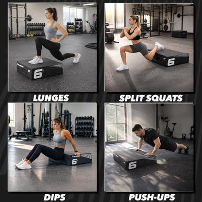 Philosophy Gym Soft Foam Plyo Box, Stackable Plyometric Jump Box for Home Gym, HIIT, Jumps, Step-Ups, Agility and Strength Training
