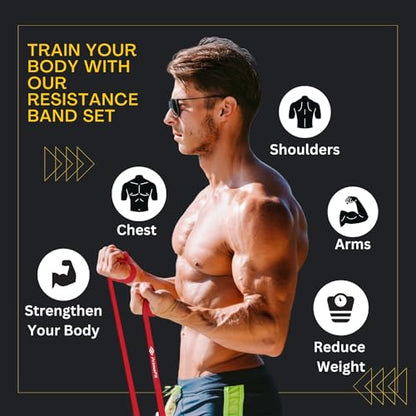 Resistance Bands - Workout, Gym & Pull Up Assistance Bands - Dumbbell Alternative, Stretching - For Men & Women