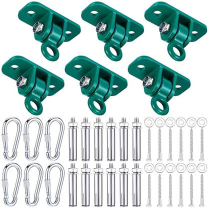 Tandefio 6 Sets Swing Hanger with Swingset Accessory, Green - color: Green