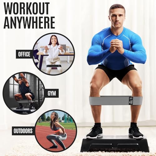 Fabric Resistance Bands for Working Out, Exercise Bands for Glutes and Legs - color: 2.Cream,Grey,Black