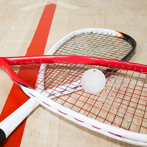 VICASKY 2pcs Single Dot Rubber Elastic Squash Training Balls for Beginners, Hand-Eye Coordination Reaction Trainer, High Bounce Practice Equipment for Squash Sports