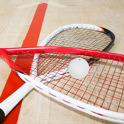 VICASKY 2pcs Single Dot Rubber Elastic Squash Training Balls for Beginners, Hand-Eye Coordination Reaction Trainer, High Bounce Practice Equipment for Squash Sports