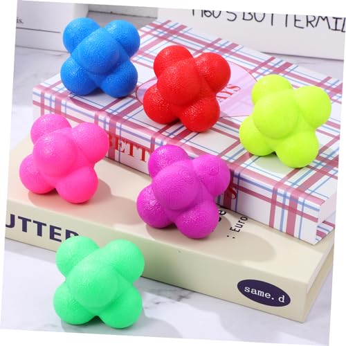 Alasum 6Pcs Hexagonal Agility Balls for Reaction Training High Difficulty Reflex Balls for Sports Exercise Lightweight Durable for Team Games and Parent Interaction