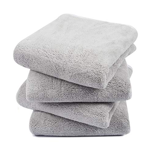 Bathroom Hand Towels Absorbent Gym Towels Luxury Soft Face Towel Lightweight Microfiber Wash Towels Ideal for Hair Spa and Sports Light-Gray 4 Pack - color: Light Gray, size: 30 × 16 inches 4 Pack