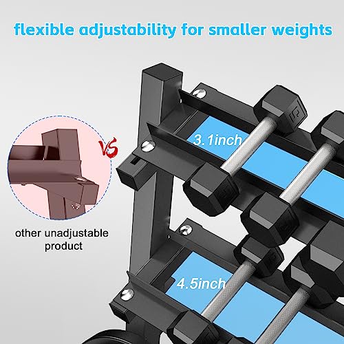 Dumbbell Rack Home Gym Adjustable Weight Rack Dumbbell Storage Rack Multi-layer Weights Stand for Dumbbells/Kettlebells/Weight Plates and Weight Bar(Rack Only)
