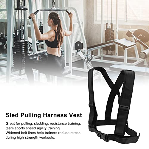 Sled Harness Tire Pulling Strap, Weight Bearing Shoulder Strap for Resistance Strength Training, Padded Sled Pulling Harness Vest with Wide Belts for Football Runners