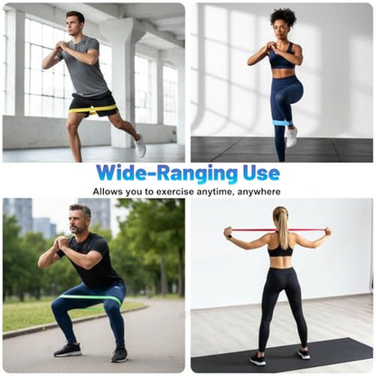 6 Pcs Figure 8 Resistance Band, Arm Resistance Bands with Handles, Loop Stretch Exercise Band Set for Physical Therapy, Yoga, Pilates, Women ＆ Men