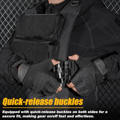 Weighted Vest Men with 35lbs - Weighted Workout Vest with Removable Iron Weights, Heavy Duty Weighted Exercise Vest for Functional Training & Calisthenics - Black