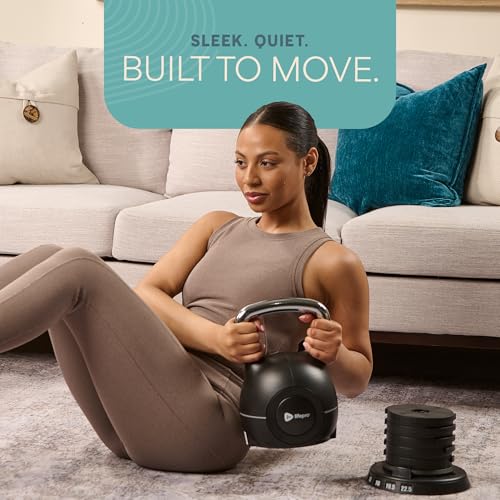 LifePro 7-in-1 Adjustable Kettlebell – PowerStone, Die-Cast Aluminum & Steel, Space-Saving Set with Handle-Twist Adjustment – Strength Training Kettlebell with Storage Base - size: 23.9 Pounds