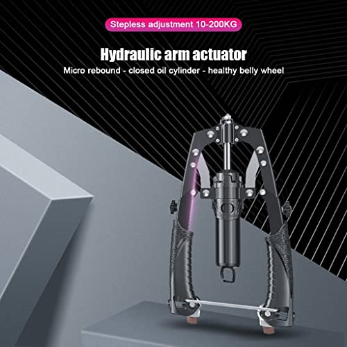 Upgrade 2-in-1 Hydraulic Power Twister with Wheels, Adjustable 22-440lbs Twister Arm Exerciser with Stretchable Handle, Ab Roller Wheel for Muscle Training