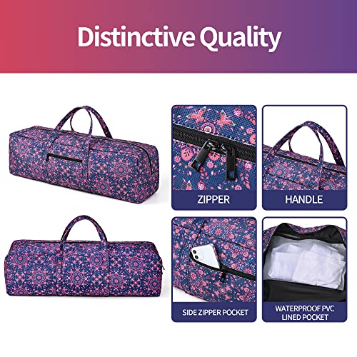 | Yoga Mat Bag | Large Yoga Mat Carrier with Wet Pocket | Yoga Gifts | Gym Tote Bag for Women - color: Navy