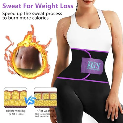 Waist Trainer for Women Lower Belly Fat, Waist Sweat Band for Women, Belly Band Sweat Belt, Stomach Wrap, Body Shaper